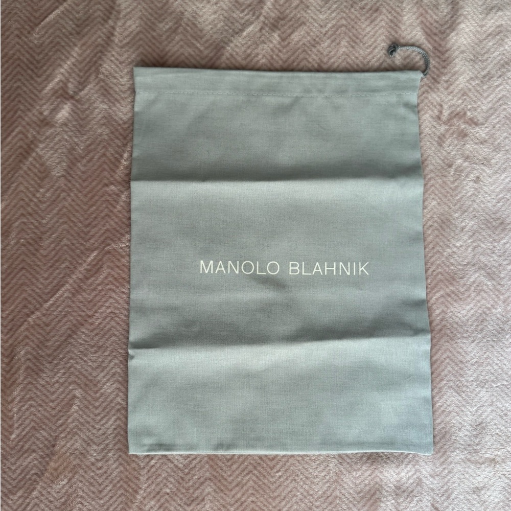 New Manolo Blahnik Gray Shoes/Dust Bag